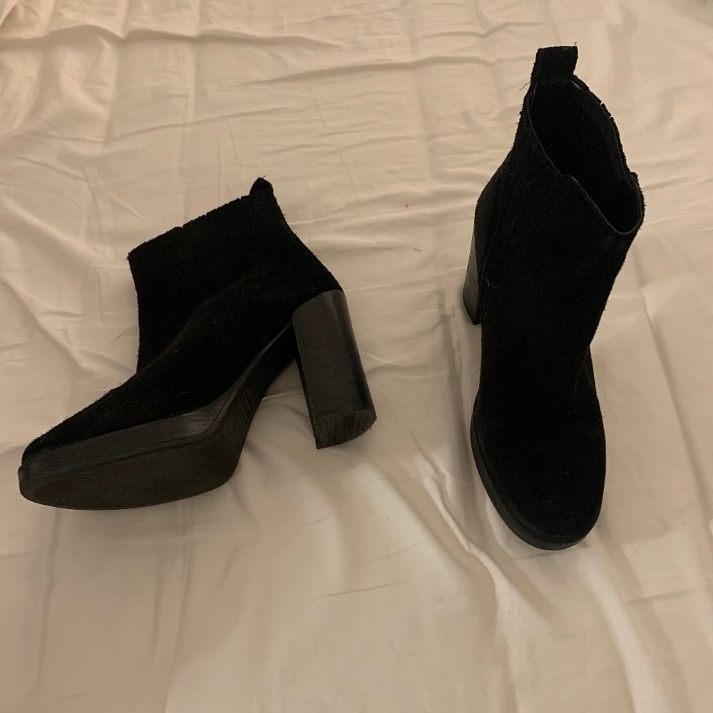 Black Suede Aldo Booties